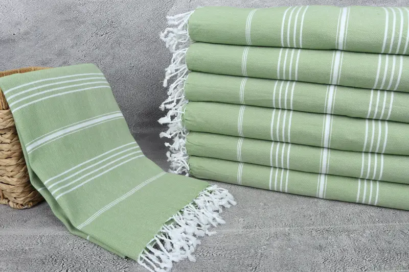Monogram Blanket, Personalized Home Gift Wedding, Handmade Gift, Organic Throw, Custom Wedding Gifts, 96x80 Cotton Striped Towel, Bedspread - 3