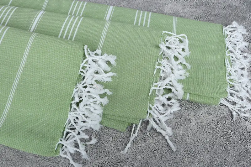 Monogram Blanket, Personalized Home Gift Wedding, Handmade Gift, Organic Throw, Custom Wedding Gifts, 96x80 Cotton Striped Towel, Bedspread - 5