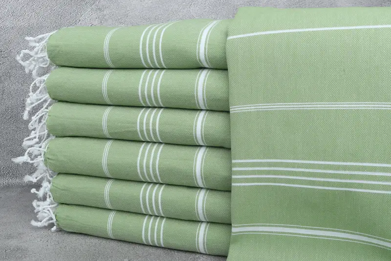 Monogram Blanket, Personalized Home Gift Wedding, Handmade Gift, Organic Throw, Custom Wedding Gifts, 96x80 Cotton Striped Towel, Bedspread - 1