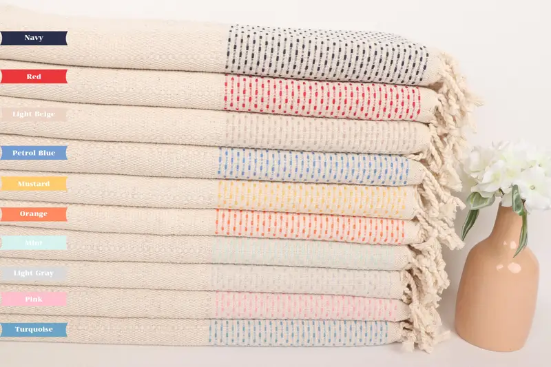 40x20 Cotton Polka Dot Towel, Wedding Favors, Bathroom Towel, Monogrammed Hand Towel, Beach Bachelorette Party Decorations, Personalized Hand Towel - 1