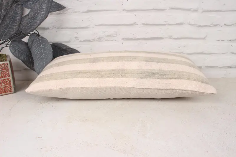 Ethnic Pillow Cover, Interior Designer Pillow, Cushion Cover, Kilim Pillow Cover, Turkish Pillow, 10x20 Pink Pillow, Vintage Throw Cushion - 5
