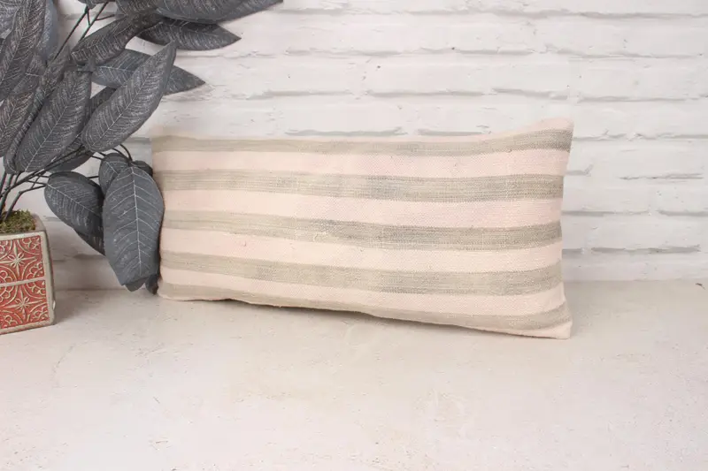 Ethnic Pillow Cover, Interior Designer Pillow, Cushion Cover, Kilim Pillow Cover, Turkish Pillow, 10x20 Pink Pillow, Vintage Throw Cushion - 4