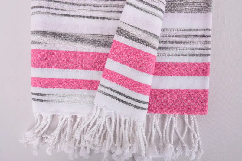 Custom Gifts, Embroidered Towel, Turkish beach towel with fringe, Holiday Towel, Personalized Gift, 70x36 Cotton Striped Towel, Bridal Shower Gift - 6