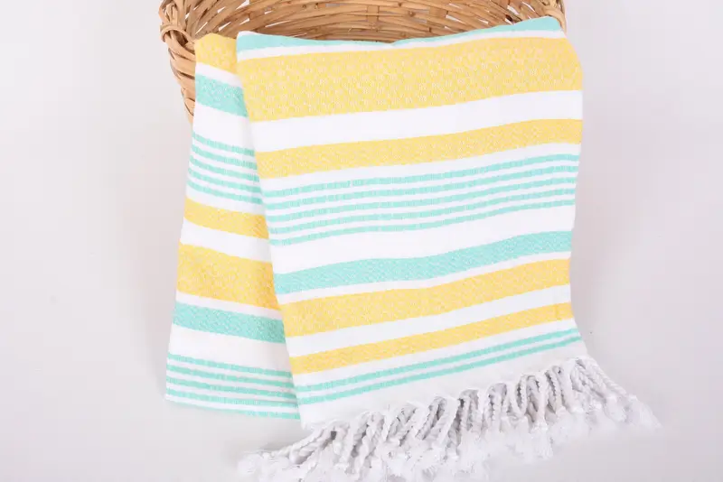 Custom Gifts, Embroidered Towel, Turkish beach towel with fringe, Holiday Towel, Personalized Gift, 70x36 Cotton Striped Towel, Bridal Shower Gift - 5
