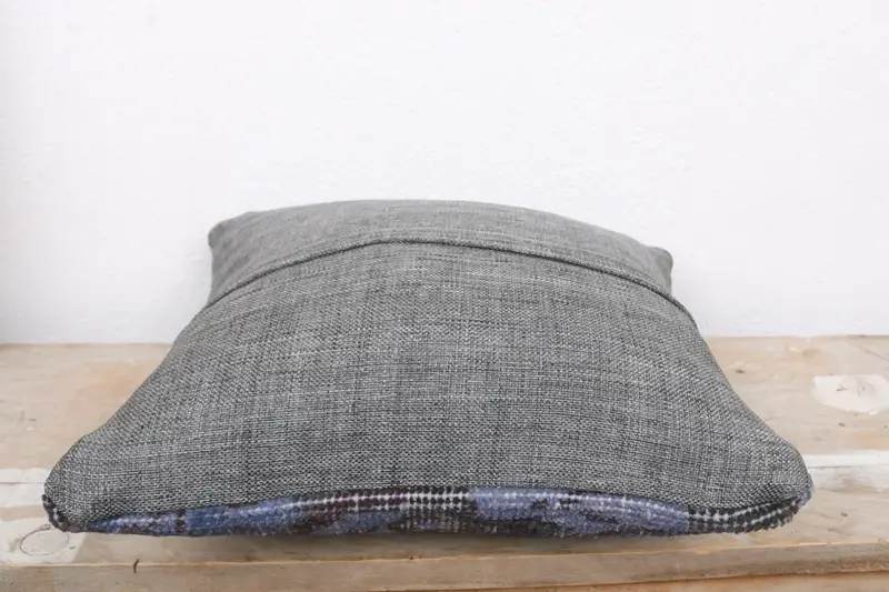 14x14 Purple Pillow Cover, Colorful Pillow Cover, Interior Designer Pillow, Handmade Kilim Cushion, Cushion Cover, Vintage Pillow - 7