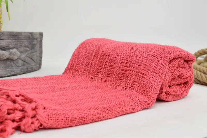 Gift For Bride, Boho Throw Blankets, 80x56 Cotton Solid Towel, Throw Blanket, Woven Throw Blanket, Turkish Towel Blanket, Bachelorette Party Items - 3