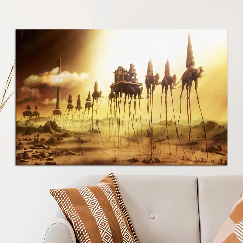 Elegant Surreal Canvas: Salvador Dali's Abstract Masterpiece Print