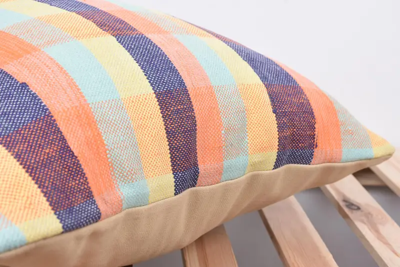 Boho Pillow, Couch Cushion Cover, Throw Kilim Pillow, 18x18 Blue Pillow Case, Pillow Case, Garden Cushion Cover, Vintage Pillow - 7