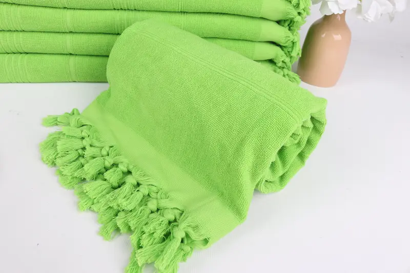 Soft and absorbent Turkish towel, Turkish beach towel, Spa Towel, 70x36 Cotton Striped Terry Towel, Absorbent towel, Personalized Gifts, Family Gift - 4