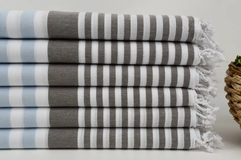 Monogram Beach Towel, Handmade Gift, Bachelor Gifts, 68x36 Cotton Striped Towel, Large Turkish Towel, Beach Theme Bachelorette Party Gifts - 2