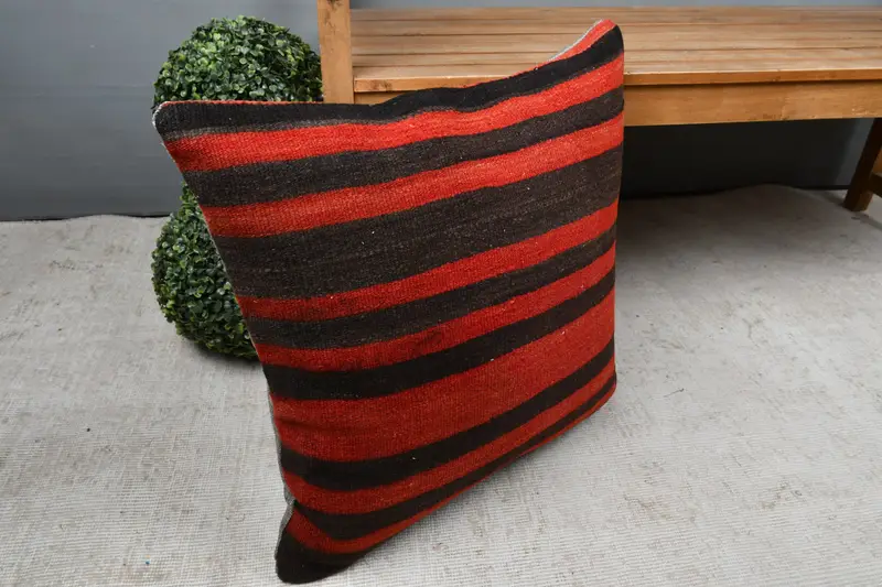 Toss Pillow Cover, Interior Designer Pillow, Pillow Cover, Accent Throw Cushion Case, Boho Pillow, 22x22 Brown Pillow Sham, Pillow for Sofa - 7