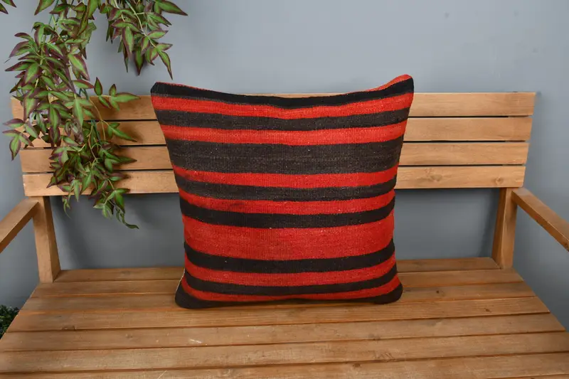 Toss Pillow Cover, Interior Designer Pillow, Pillow Cover, Accent Throw Cushion Case, Boho Pillow, 22x22 Brown Pillow Sham, Pillow for Sofa - 6