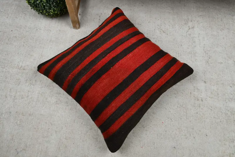 Toss Pillow Cover, Interior Designer Pillow, Pillow Cover, Accent Throw Cushion Case, Boho Pillow, 22x22 Brown Pillow Sham, Pillow for Sofa - 8