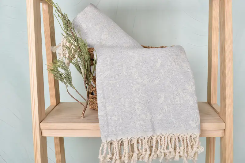 Yoga Towel, Gift Boxes Towel, 70x40 Cotton Carretta Patterned Towel, Luxury towel, Gifts For Him, Large Turkish Towel, Wedding Anniversary Gift - 5