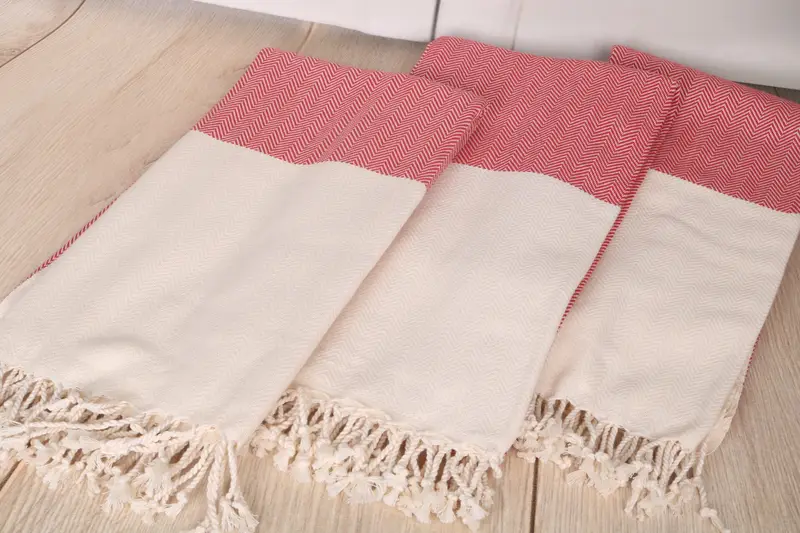Eco-friendly Turkish peshtemal towel, Custom Gifts, Bridesmaid Gift Towel, Best Beach Towel, Personalized Beach Towel, 70x36 Cotton Zig zag Towel - 7