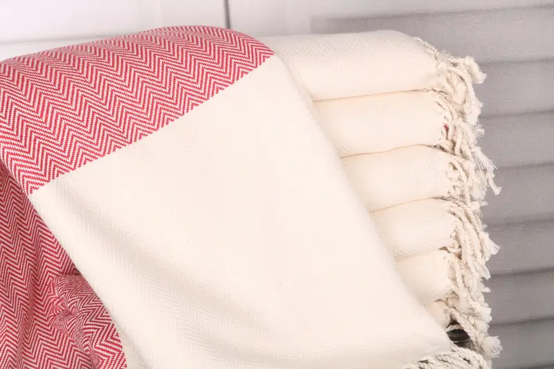 Eco-friendly Turkish peshtemal towel, Custom Gifts, Bridesmaid Gift Towel, Best Beach Towel, Personalized Beach Towel, 70x36 Cotton Zig zag Towel - 2