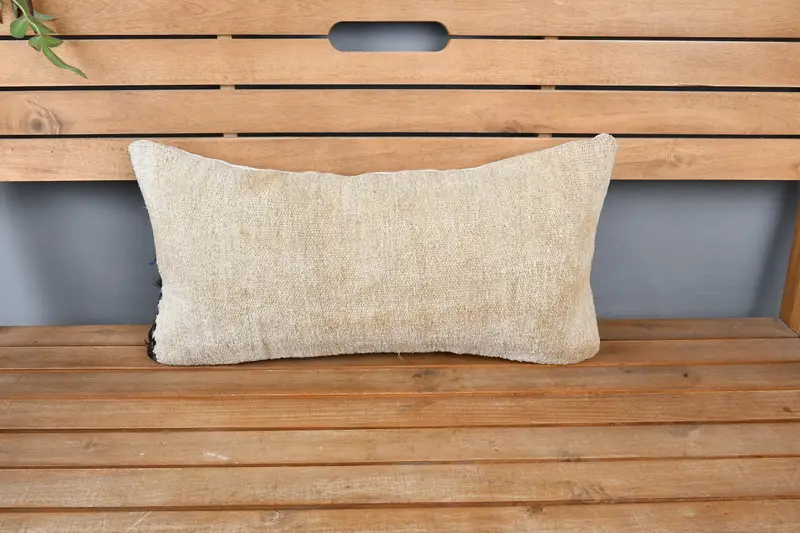 Personalized Gift Pillow Pillow Case, Tapestry Pillow, 12x24 Beige Pillow Cover, Turkish Pillow, Kilim Pillow, Turkish Kilim Pillow, Cushion - 6