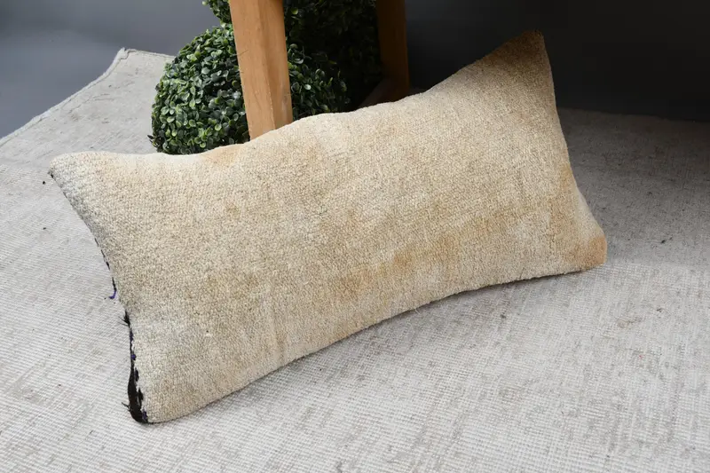 Personalized Gift Pillow Pillow Case, Tapestry Pillow, 12x24 Beige Pillow Cover, Turkish Pillow, Kilim Pillow, Turkish Kilim Pillow, Cushion - 7