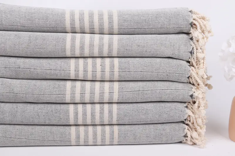 Gift For Her, Bridesmaid Gifts, Peshtemal Towel USA, Turkish Beach Towel Bulk, 70x40 Linen Striped Towel, Customized Towels, Wedding Favors - 3
