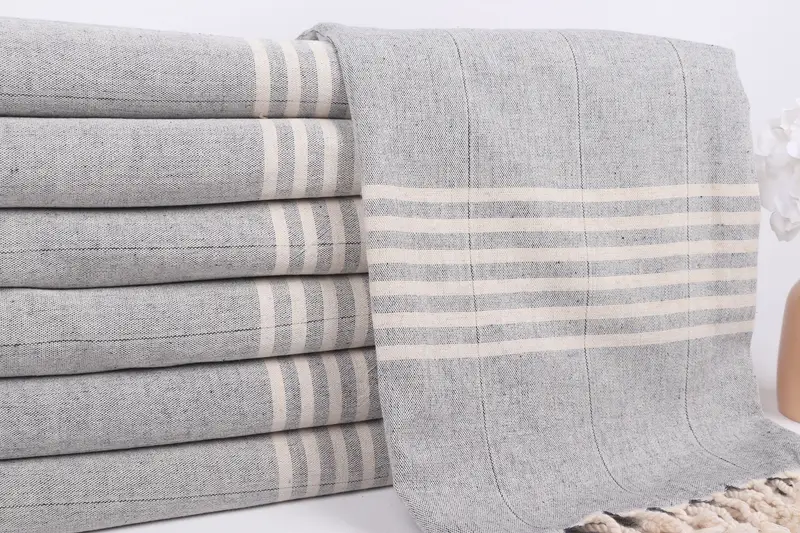 Gift For Her, Bridesmaid Gifts, Peshtemal Towel USA, Turkish Beach Towel Bulk, 70x40 Linen Striped Towel, Customized Towels, Wedding Favors - 2