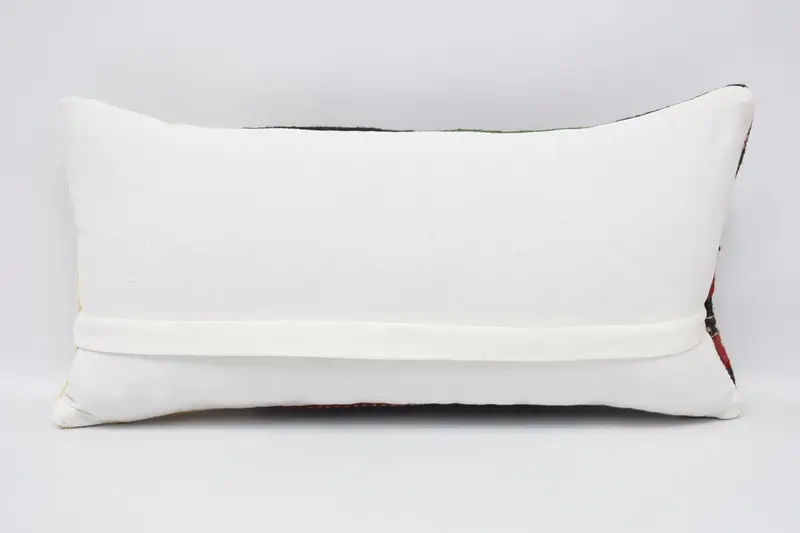 Cushion Case, Pillow for Couch, Turkish Bench Pillow Case, 12x24 Red Pillow Sham, Decorative Cushion Cover, Kilim Cushion Sham, Boho Pillow - 6