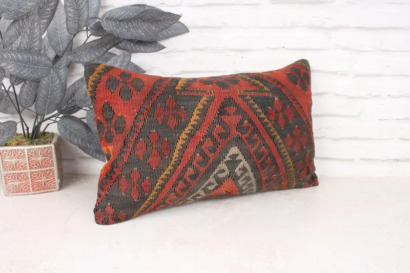 Home Decor Pillow, 12x20 Red Cushion Case, Bed Cushion Case, Indoor Cushion Case, Gift Pillow, Cushion, Pillow for Sofa, Sofa Cushion Cover - 3
