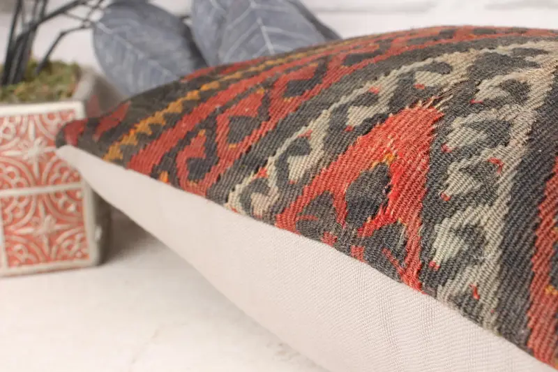 Home Decor Pillow, 12x20 Red Cushion Case, Bed Cushion Case, Indoor Cushion Case, Gift Pillow, Cushion, Pillow for Sofa, Sofa Cushion Cover - 7