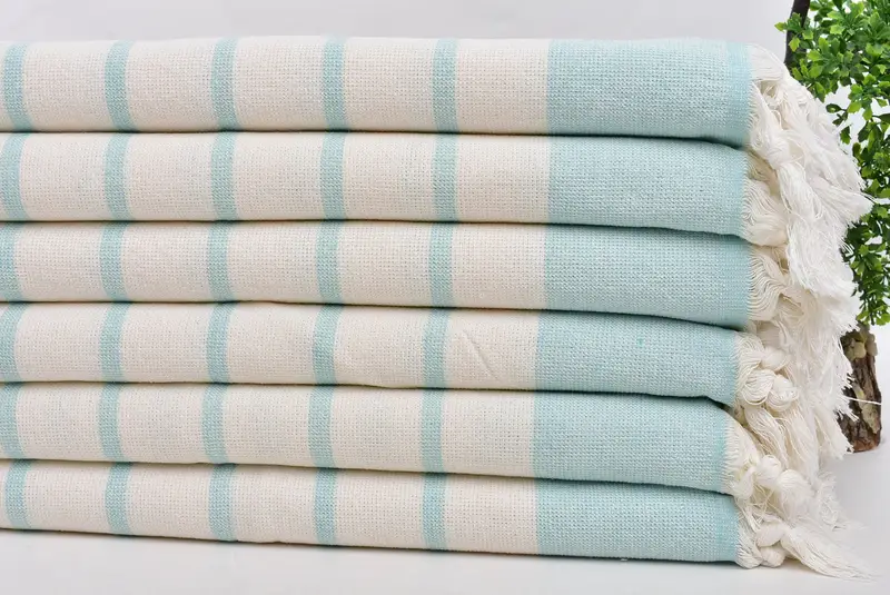 Beach Theme Bachelorette Party, Bridesmaid Gifts, Personalized Kitchen Towel, Embroidery Towels, Bathroom Towels, 36x18 Cotton Striped Towel - 2