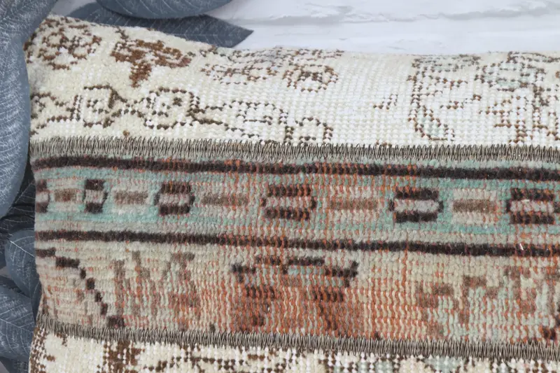 Vintage Kilim Pillow Pillow Case, 16x36 Beige Pillow, Pillow Cover, Turkish Kilim Pillow, Vintage Kilim Throw Pillow, Pillow for Couch - 2