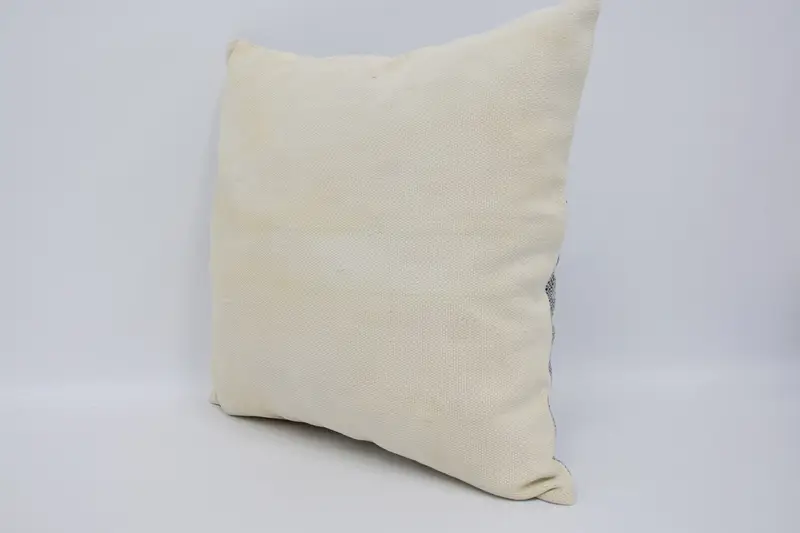 Pillow, Boho Pillow Sham Cover, 18x18 Beige Pillow Case, Antique Pillows, Meditation Cushion Case, Interior Designer Pillow - 4