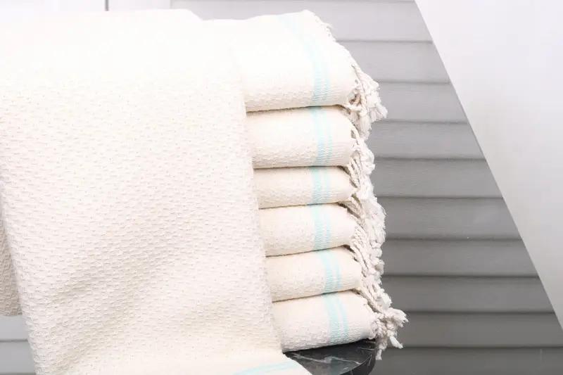 Personalized Turkish Towel Mint Cotton, 36x67 Inches, Organic Turkish Cotton