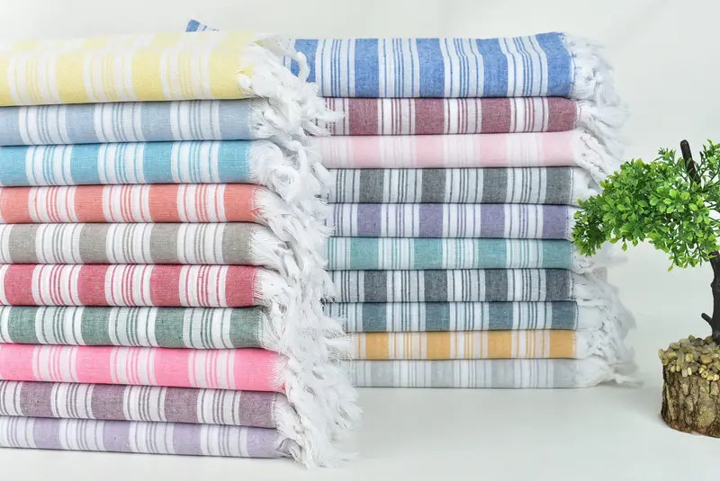 70x40 Cotton Striped Towel, Gifts For Him, Halloween Gifts, Handmade Gift, Monogram Beach Towel, Bachelorette Party Gifts For Bride, Travel Towel - 2