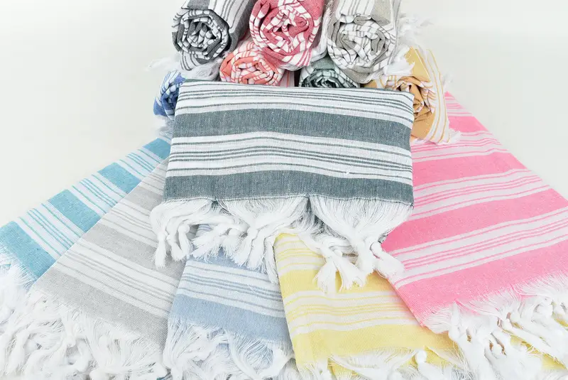 70x40 Cotton Striped Towel, Gifts For Him, Halloween Gifts, Handmade Gift, Monogram Beach Towel, Bachelorette Party Gifts For Bride, Travel Towel - 6
