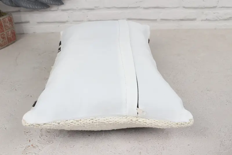 Vintage Pillow, Accent Pillow Cover, 12x20 White Cushion, Indoor Cushion Case, Boho Pillow, Pillow, Gift Pillow, Bolster Throw Cushion Case - 5