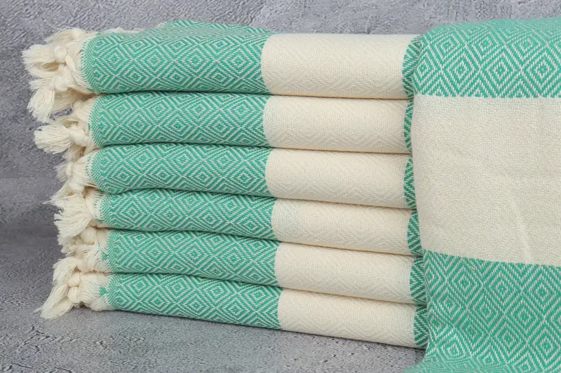 Turkish Towel Beach, Peshtemal Towel, Best Friend Wedding Gift, 70x40 Cotton Diamond Towel, Boyfriend Christmas Gift, Monogrammed Beach Towel - 1