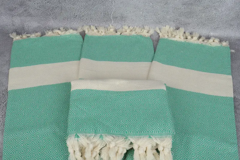 Turkish Towel Beach, Peshtemal Towel, Best Friend Wedding Gift, 70x40 Cotton Diamond Towel, Boyfriend Christmas Gift, Monogrammed Beach Towel - 4