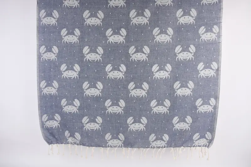 刺繍入りパーソナライズされたネイビータオル、40x67インチ - 1