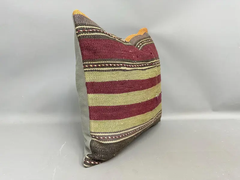20x20 Purple Cushion Case, Gift Pillow, Patio Cushion Cover, Ethnical Kilim Rug Pillow, Home Decor Pillow, Cushion Cover, Customized Cushion Case - 2