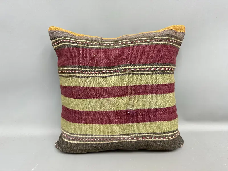 20x20 Purple Cushion Case, Gift Pillow, Patio Cushion Cover, Ethnical Kilim Rug Pillow, Home Decor Pillow, Cushion Cover, Customized Cushion Case - 4