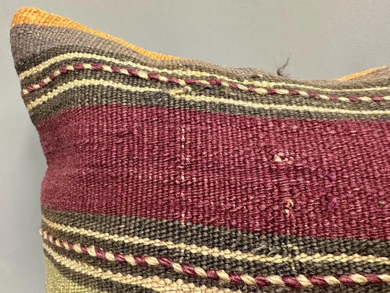 20x20 Purple Cushion Case, Gift Pillow, Patio Cushion Cover, Ethnical Kilim Rug Pillow, Home Decor Pillow, Cushion Cover, Customized Cushion Case - 5