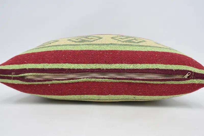 Shabby Chic Cushion, Interior Designer Pillow, Boho Pillow Sham Cover, 16x24 Green Pillow Cover, Kilim Cushion Sham, Cushion - 6