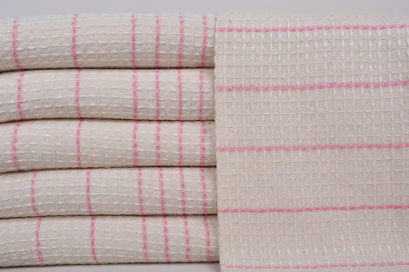 Monogrammed Hand Towel, Holiday Towel, Personalized Bridesmaid Gift, Handmade Gift, 40x20 Cotton Waffle Towel, Monogram Kitchen Towel, Wedding Gift - 1