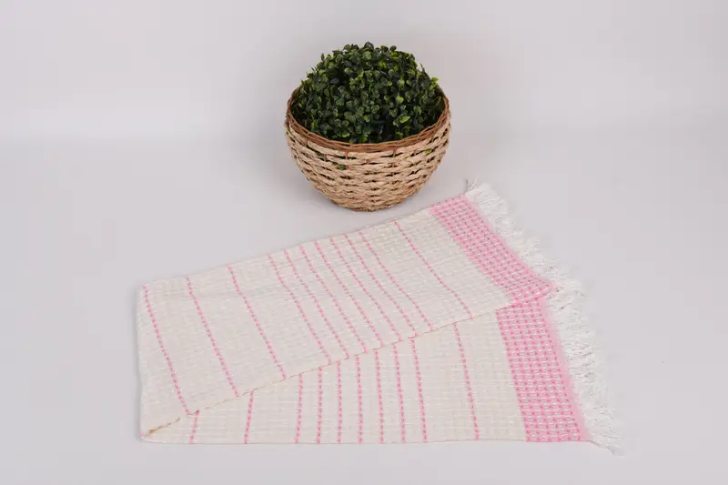 Monogrammed Hand Towel, Holiday Towel, Personalized Bridesmaid Gift, Handmade Gift, 40x20 Cotton Waffle Towel, Monogram Kitchen Towel, Wedding Gift - 4