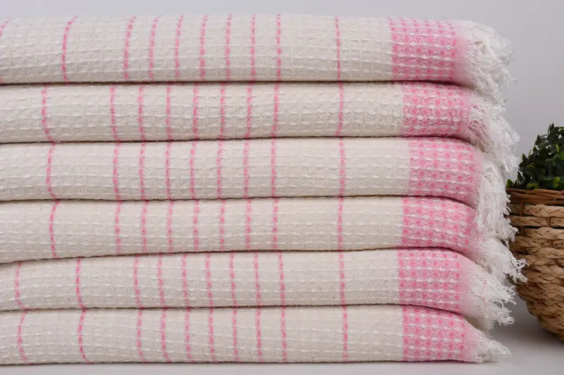 Monogrammed Hand Towel, Holiday Towel, Personalized Bridesmaid Gift, Handmade Gift, 40x20 Cotton Waffle Towel, Monogram Kitchen Towel, Wedding Gift - 2