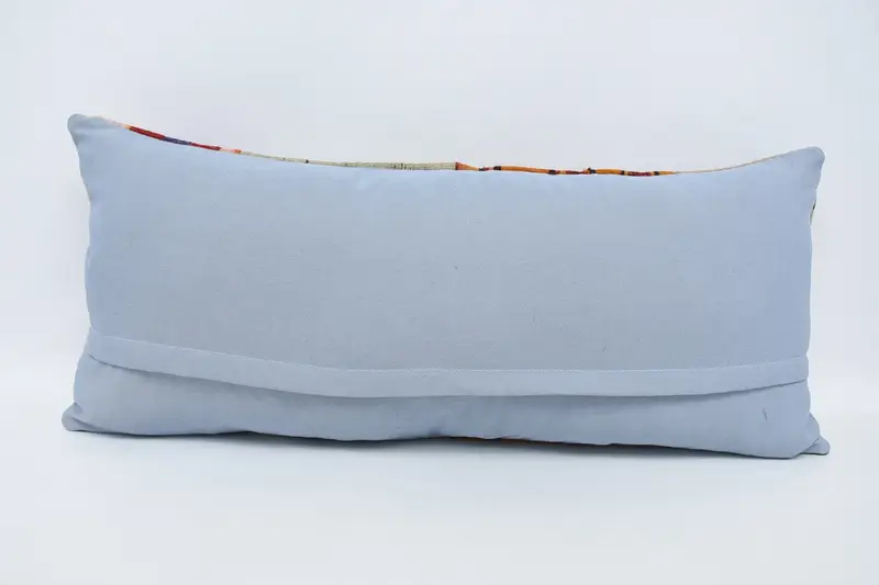 Pillow, Kilim Pillow Cover, 16x36 Orange Pillow, Ethnical Kilim Rug Pillow, Lounge Throw Cushion Cover, Vintage Kilim Throw Pillow - 6