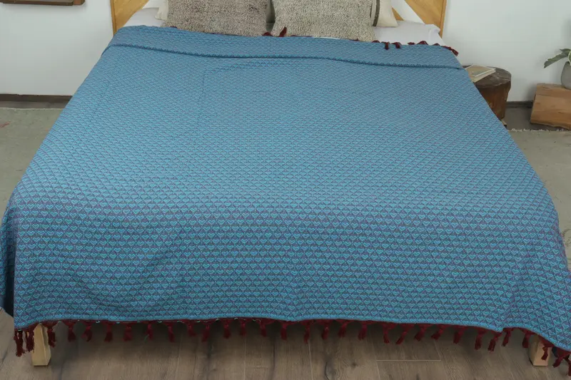 Housewarming Gift, Turkish Beach Blanket, Decorative Blanket, 88x76 Cotton Heart Design  Towel, Xmas Gifts, Christmas Tablecloth, Bachelorette Gifts - 8