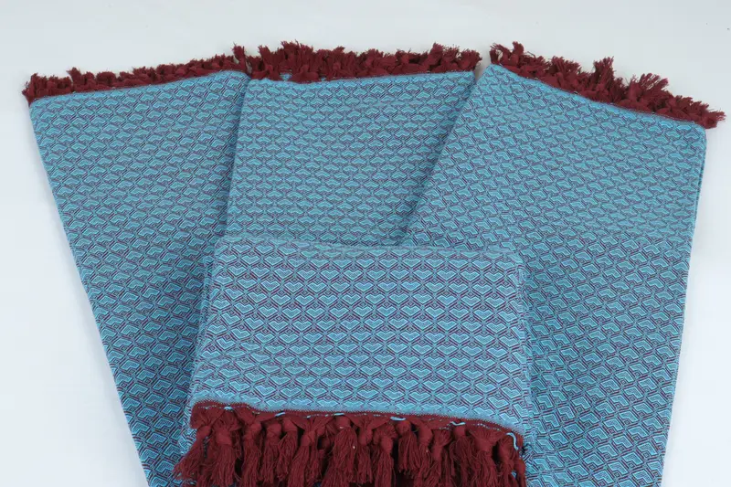 Housewarming Gift, Turkish Beach Blanket, Decorative Blanket, 88x76 Cotton Heart Design  Towel, Xmas Gifts, Christmas Tablecloth, Bachelorette Gifts - 5