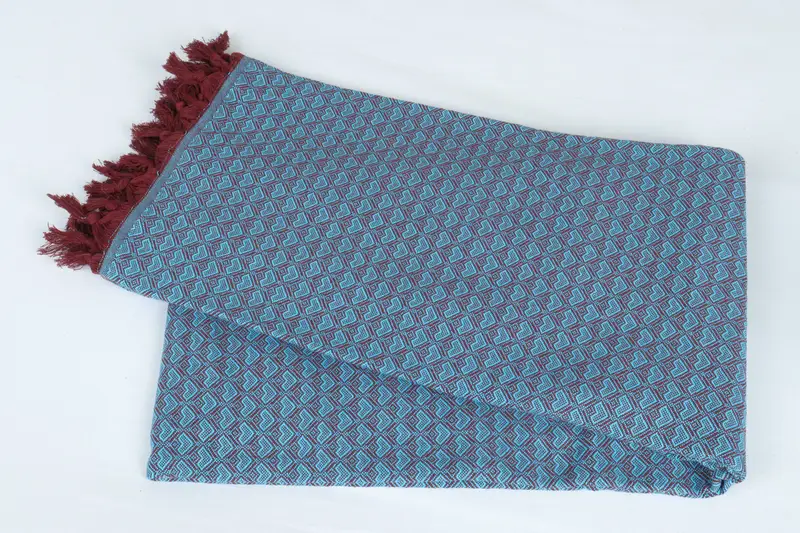 Housewarming Gift, Turkish Beach Blanket, Decorative Blanket, 88x76 Cotton Heart Design  Towel, Xmas Gifts, Christmas Tablecloth, Bachelorette Gifts - 6