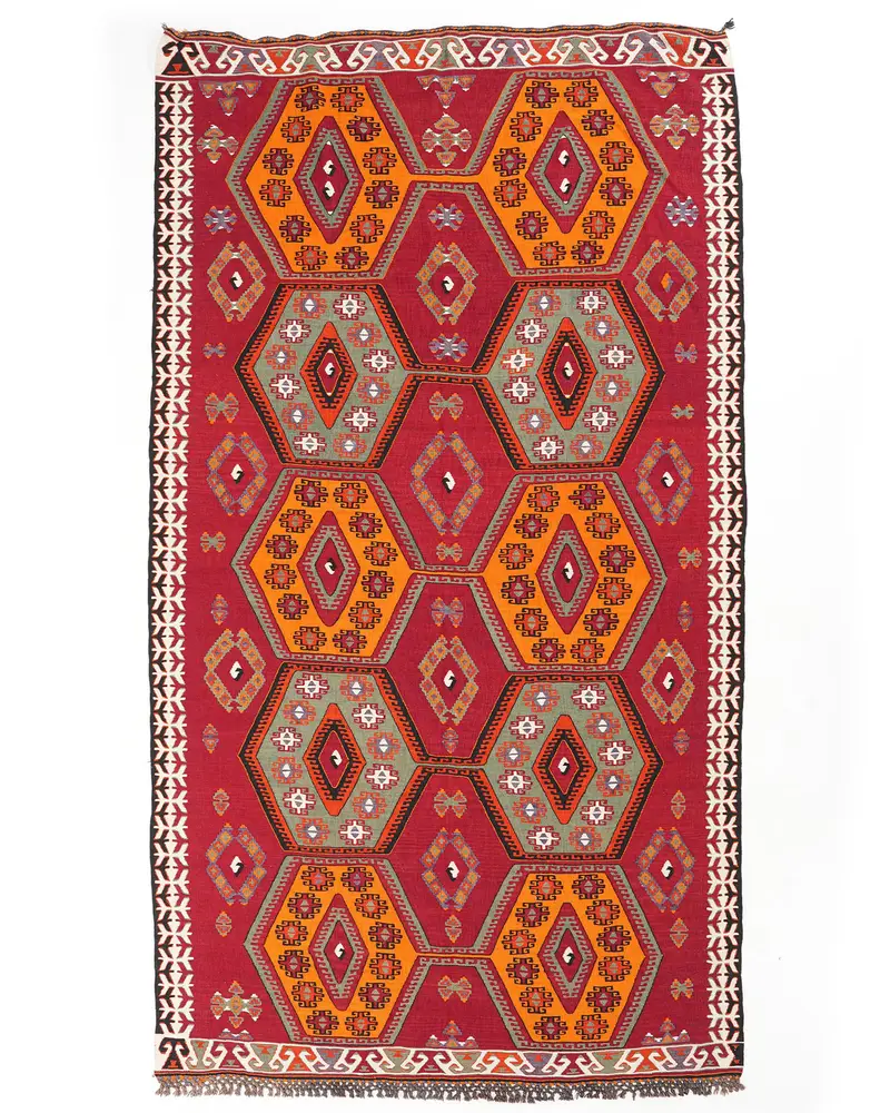 Red Rug, 5.5x10 ft Vibrant Decor