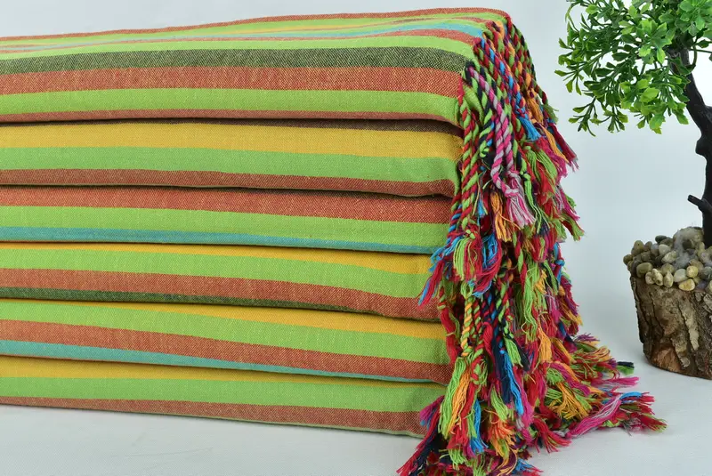 70x36 Cotton Striped Towel, Home Decor Gifts, Thin towel, Yoga Towel, Best Friend Christmas Gift, Bridesmaid Gift, Beach Theme Wedding Gift - 3